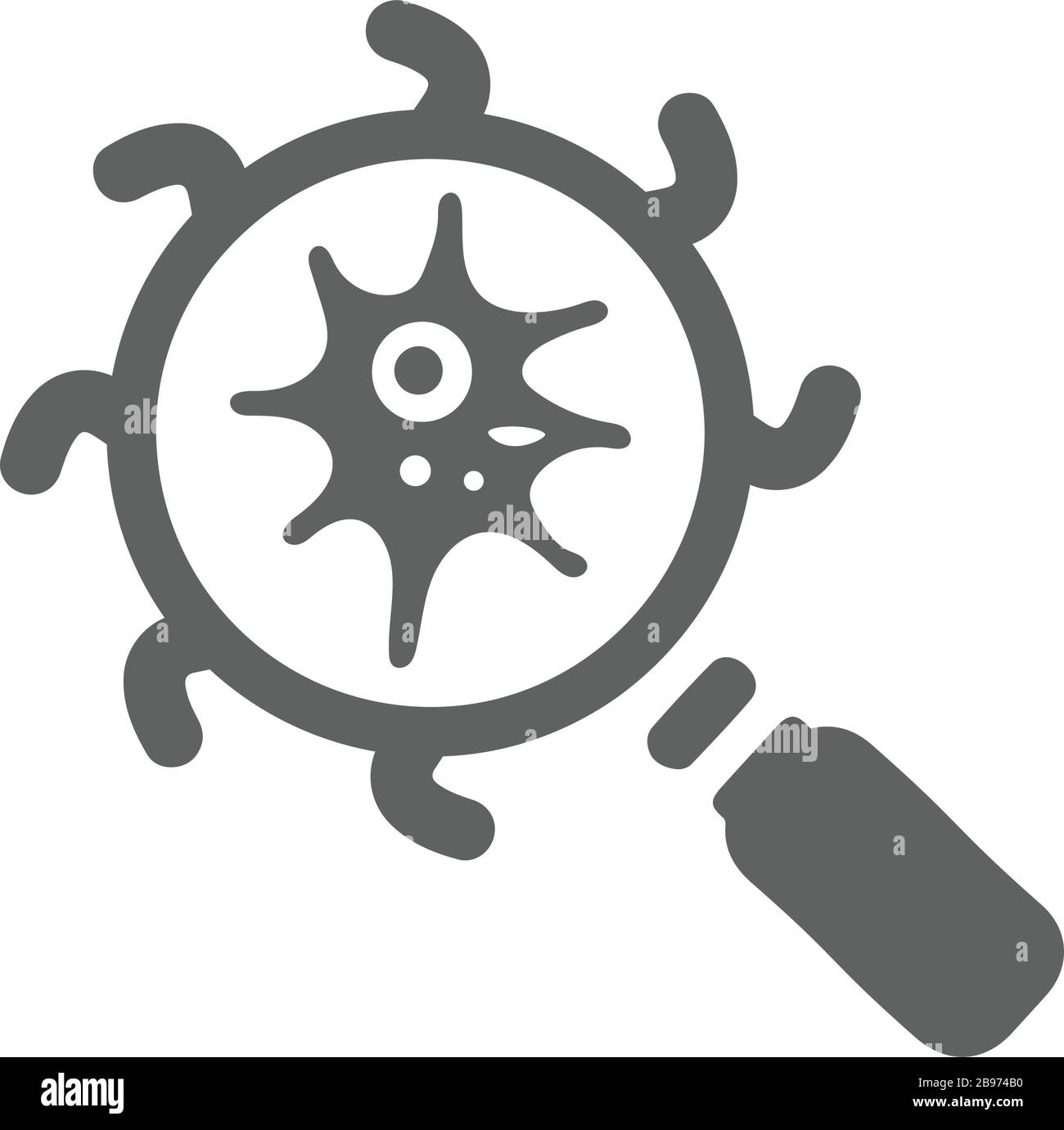 Beautiful, meticulously designed Find virus icon, search bacteria ...
