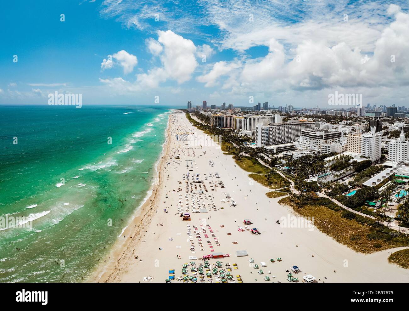 Miami Beach Florida, aerial view miami beach , drone view at sout beach