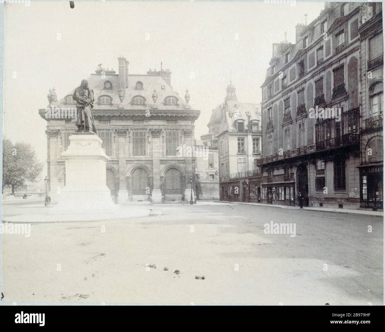 WHARF MALAQUAIS Le quai Malaquais. Paris (VIème arrondissement), 1902. Photographie d'Eugène Atget (1857-1927). Paris, musée Carnavalet. Stock Photo