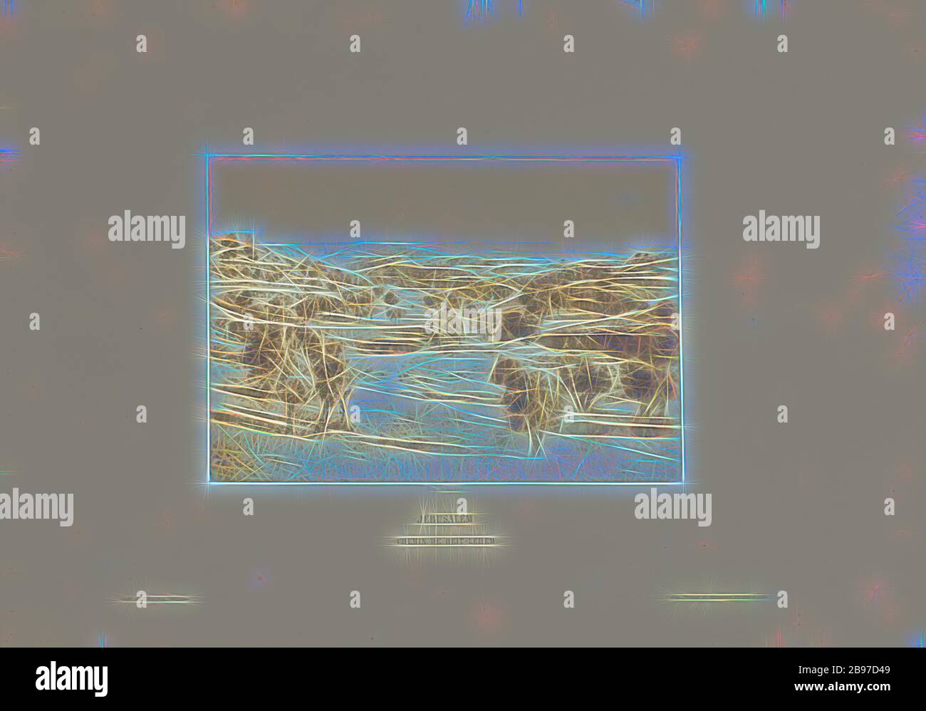 Jérusalem. Chemin de Beit-Lehem., Auguste Salzmann (French, 1824 - 1872), and Louis Désiré Blanquart-Evrard (French, 1802 - 1872), Jerusalem, Israel (Palestine), negative 1854, print 1856, Salted paper print, 14.1 × 20.6 cm (5 9/16 × 8 1/8 in.), Reimagined by Gibon, design of warm cheerful glowing of brightness and light rays radiance. Classic art reinvented with a modern twist. Photography inspired by futurism, embracing dynamic energy of modern technology, movement, speed and revolutionize culture. Stock Photo