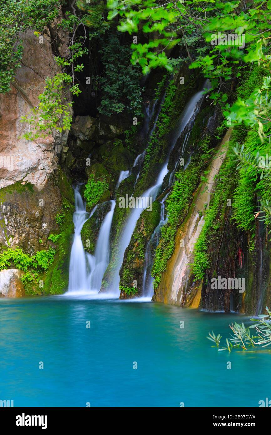 Small waterfall among rocks hi-res stock photography and images - Alamy