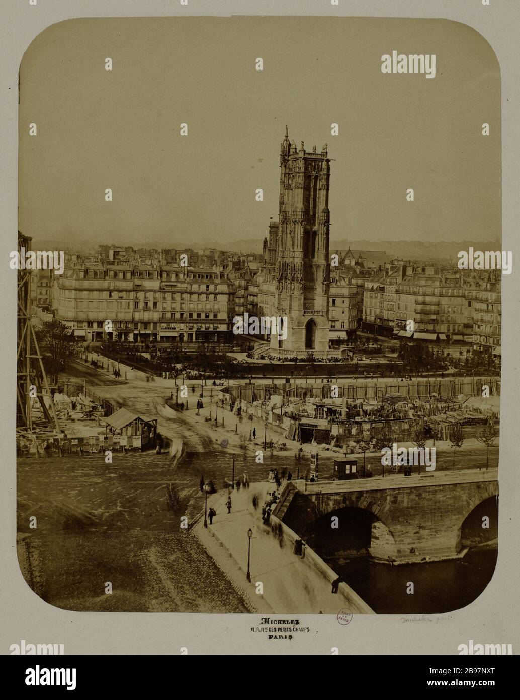 Photo Vintage Paris La Place Du Châtelet Vers 1880 – Tirage Original Albumine