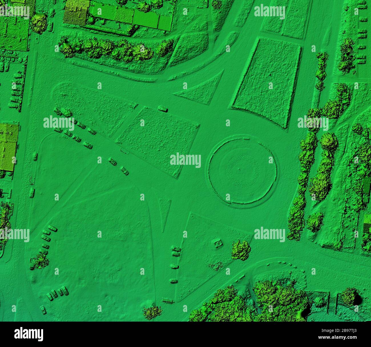 DEM digital elevation model. Product made after processing pictures taken from a drone. It