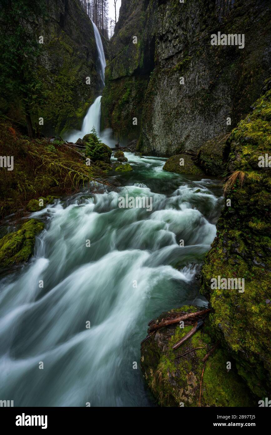 wahclella-falls-hi-res-stock-photography-and-images-alamy