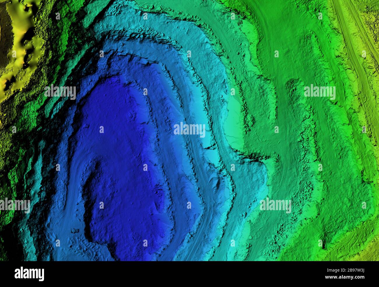 DEM digital elevation model. Product made after proccesing pictures taken from a drone. It