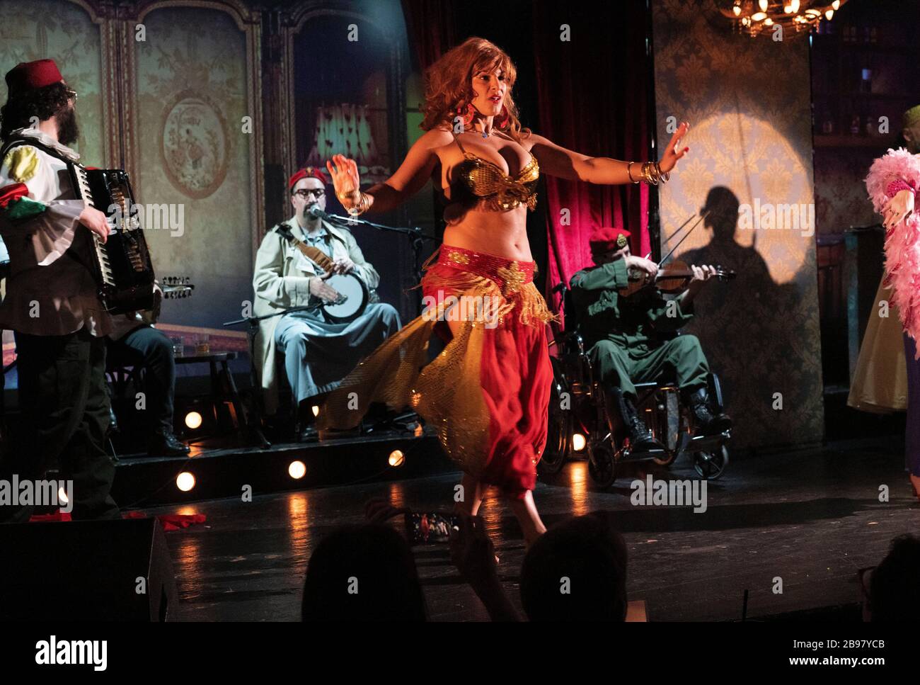 Egyptian cabaret Hishik Bishik at the Metro Al Madina theatre in Hamra,Beirut,Lebanon Stock Photo