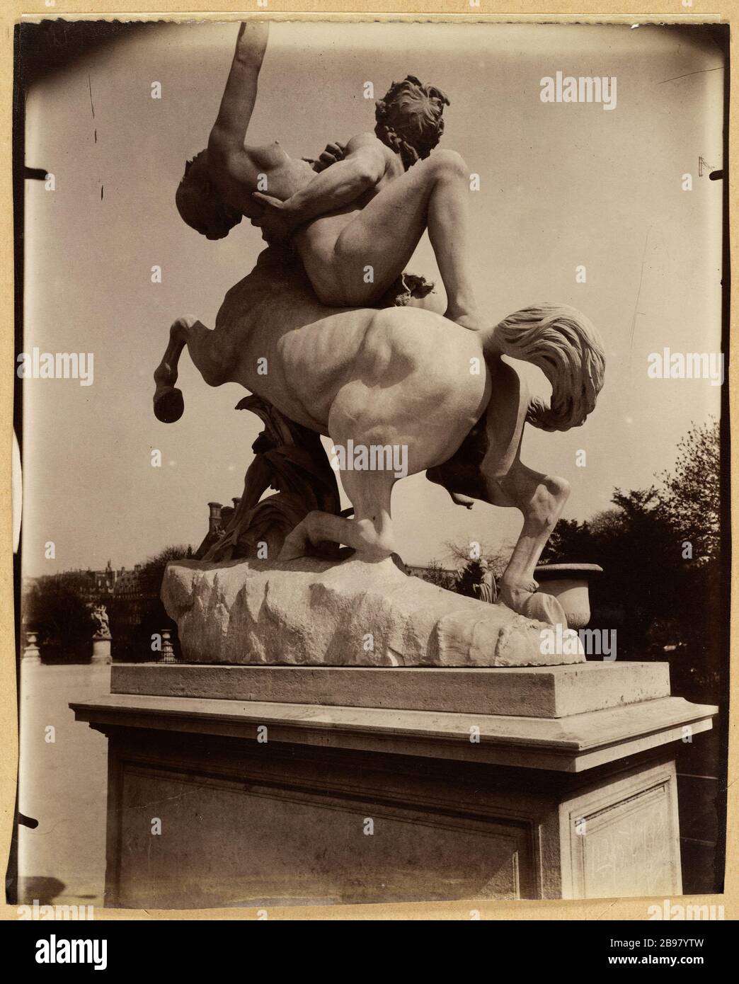 The centaur Nessus removing Dejanira, sculpture by Lawrence