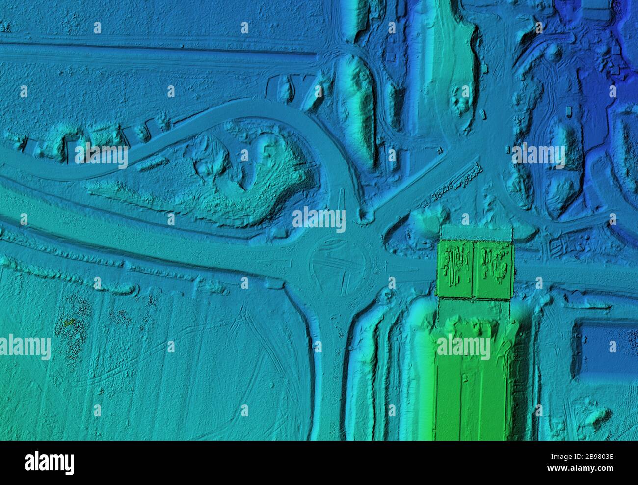 DEM digital elevation model. Product made after processing pictures taken from a drone. It