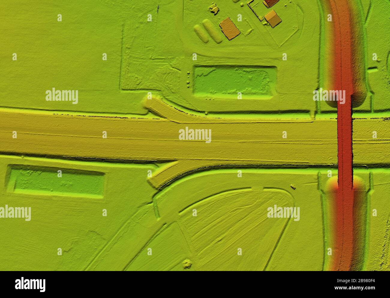DEM digital elevation model. Product made after processing pictures taken from a drone. It