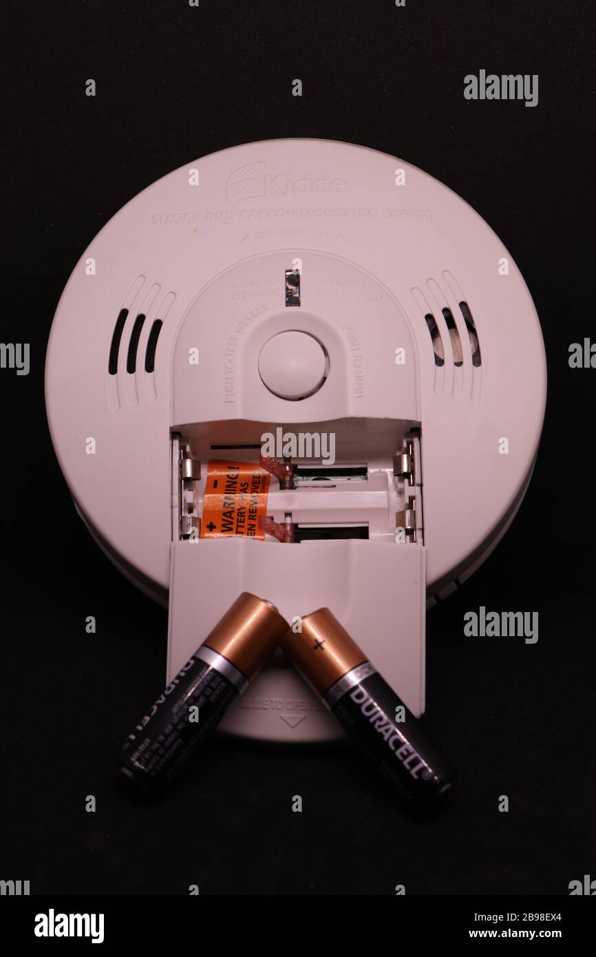 A 2015 Kiddie Smoke and Carbon Monoxide Detector Stock Photo