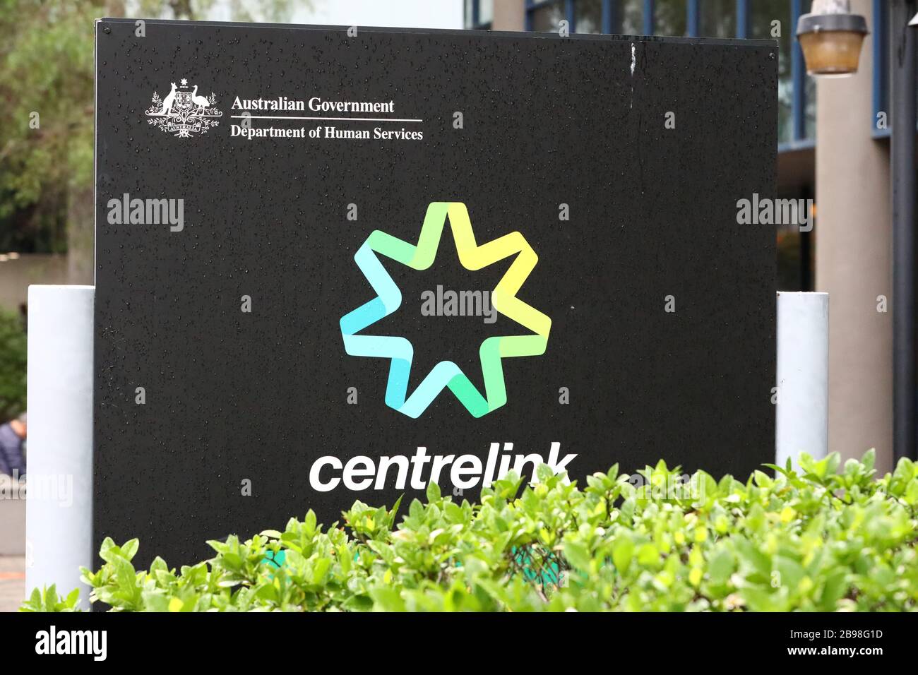 Sydney Australia 24 Mar 2020 People Line Up To Visit A Centrelink Service Centre In Burwood Sydney After Job Losses From Coronavirus Have Prompted A Surge In Demand For Unemployment Payments Credit