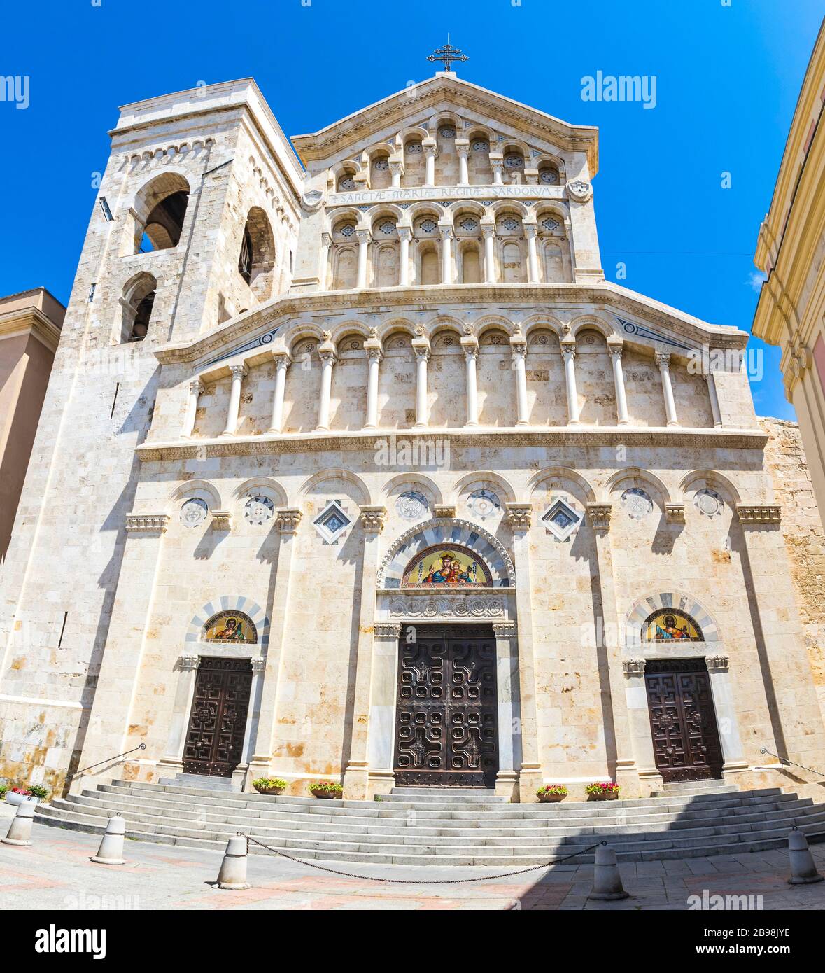 Building of Cagliari Cathedral (Cattedrale di Cagliari), Cagliari city, Sardinia island, Italy Stock Photo