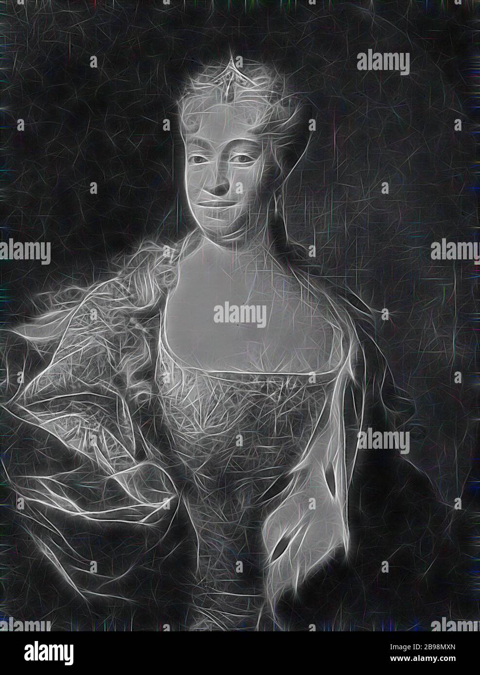 Johann Salomon Wahl, Gustava Karolina, 1694-1748, duchess of  Mecklenburg-Strelitz duchess of Meckle, painting, 1719, Oil on canvas,  Height, 78 cm (30.7 inches), Width, 61 cm (24, inch), Signed, Wahl AM, ad  vivum