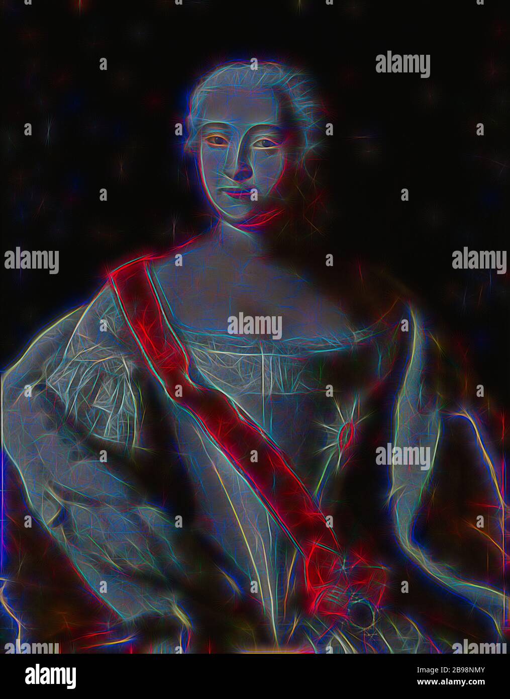 Elisabeth, Elisabet, 1709-1762, Empress of Russia, painting, portrait,  Elizabeth of Russia, Oil on canvas, Height, 87 cm (34.2 inches), Width, 68  cm (26.7 inches), Reimagined by Gibon, design of warm cheerful glowing