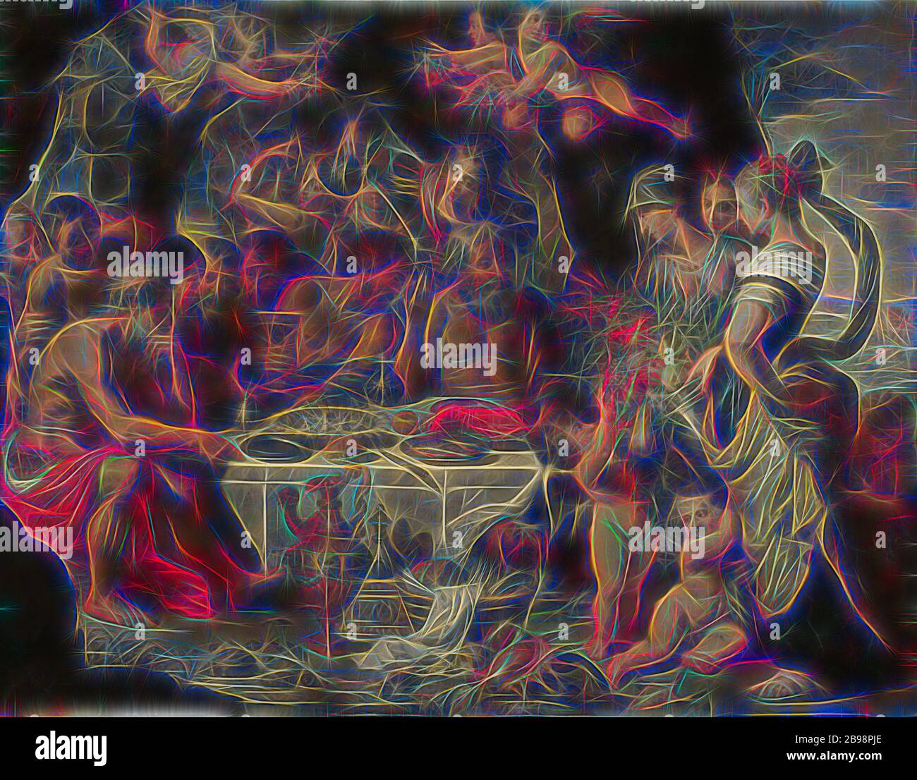 Attributed To Gerard Seghers Feast Of The Gods In A Cave Near The Sea Shore The Gods Meal In A Cave At The Seashore Painting Oil On Canvas Height 169 Cm 66 5