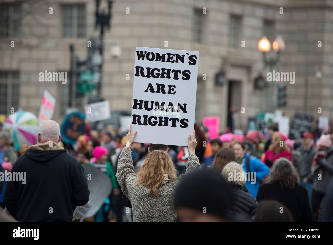 Women's rights rally Stock Photo