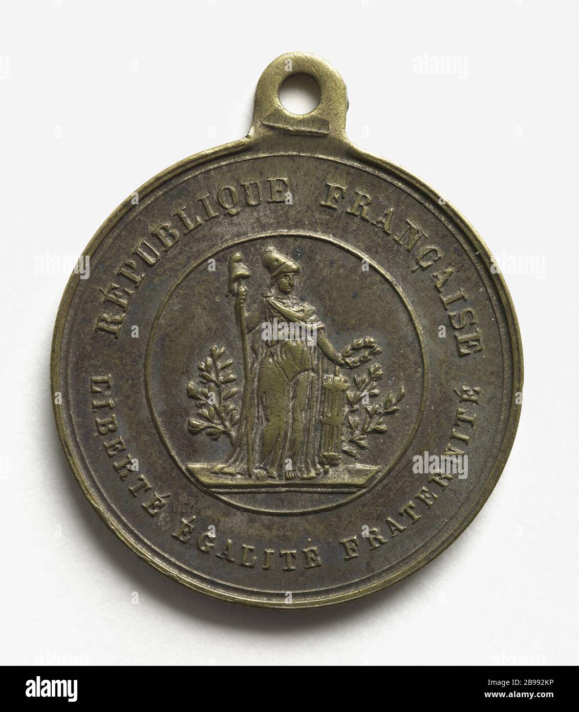 Commemoration of the February 1848 Revolution Anonyme. Commémoration de la Révolution de février 1848. Laiton. Paris, musée Carnavalet. Stock Photo