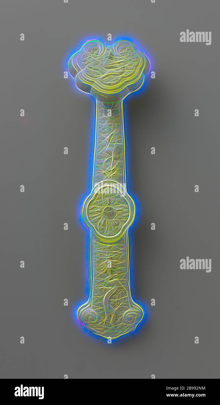Yellow ruyi scepter with dragons, bats and a crane, Ruyi scepter of ...