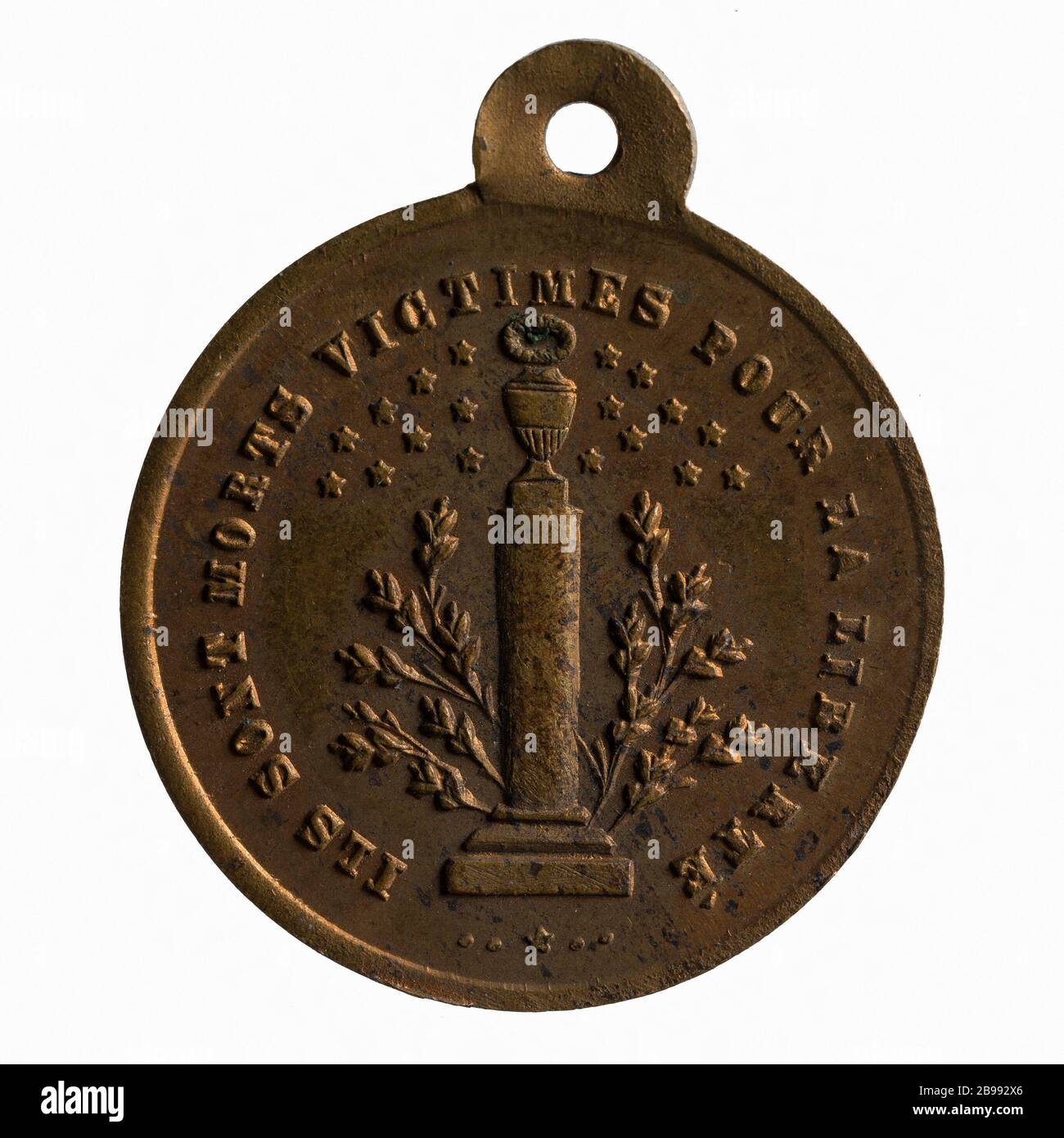 1848 Paris médaille cérémonie funèbre pour victimes Journées de Juin