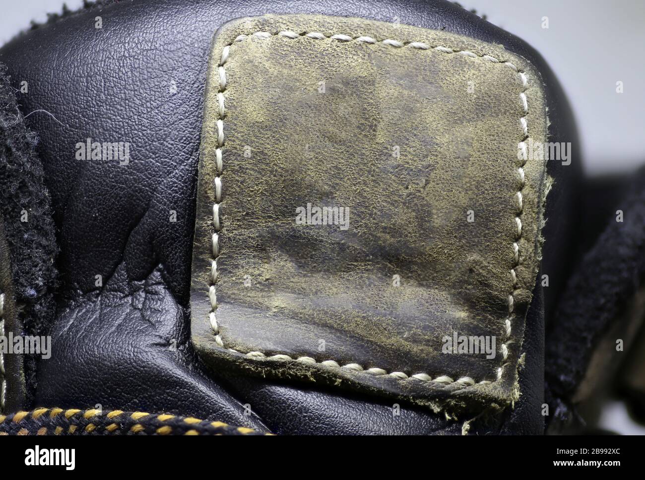 Leather label Stock Photo