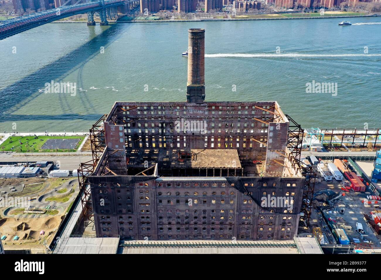 Brooklyn, New York Feb 17, 2020 Former Domino Sugar Factory as