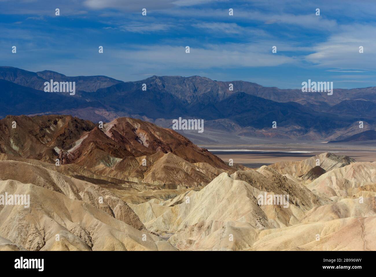 Zabriskie Point, Scenic view, Death Valley, California, USA Stock Photo