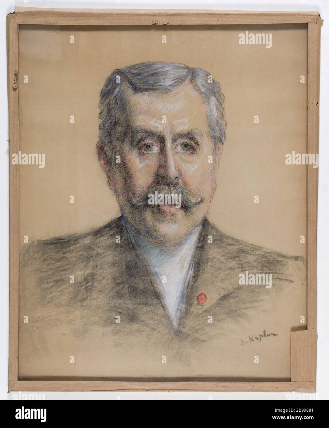 PORTRAIT OF FRANCOIS BERGER Kaplan. 'Portrait de François Berger'. Pastel. Paris, musée Carnavalet. Stock Photo