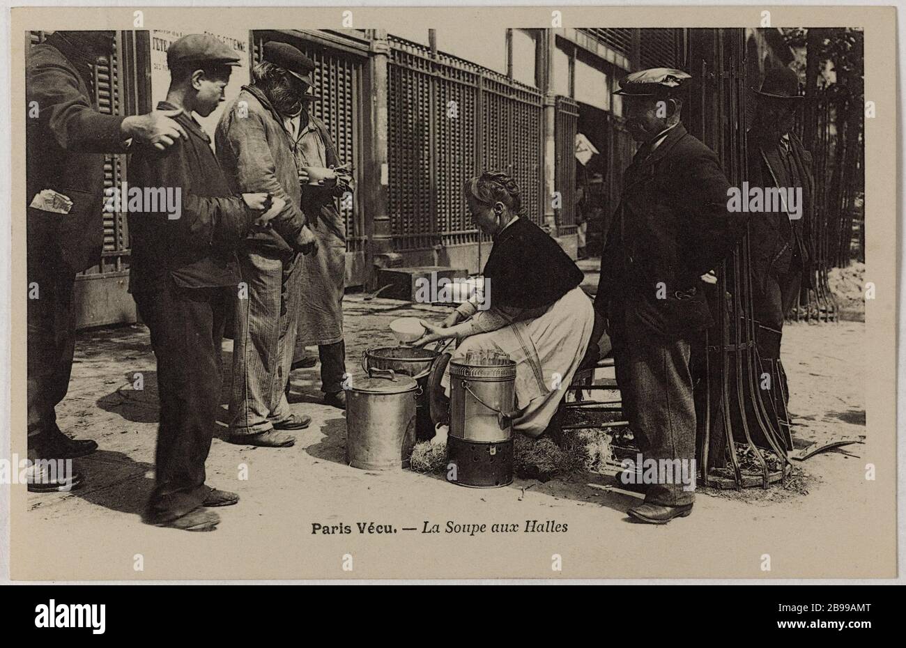 Vieille Carte Postale Animée Paris – La Soupe Aux Halles, Années 1900