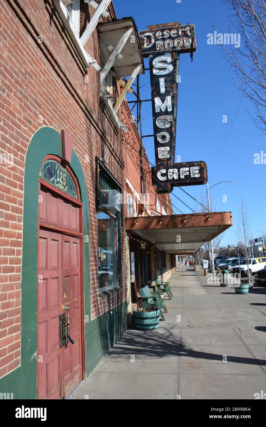 Old buildings including the Simcoe Cafe on Main Street in downtown