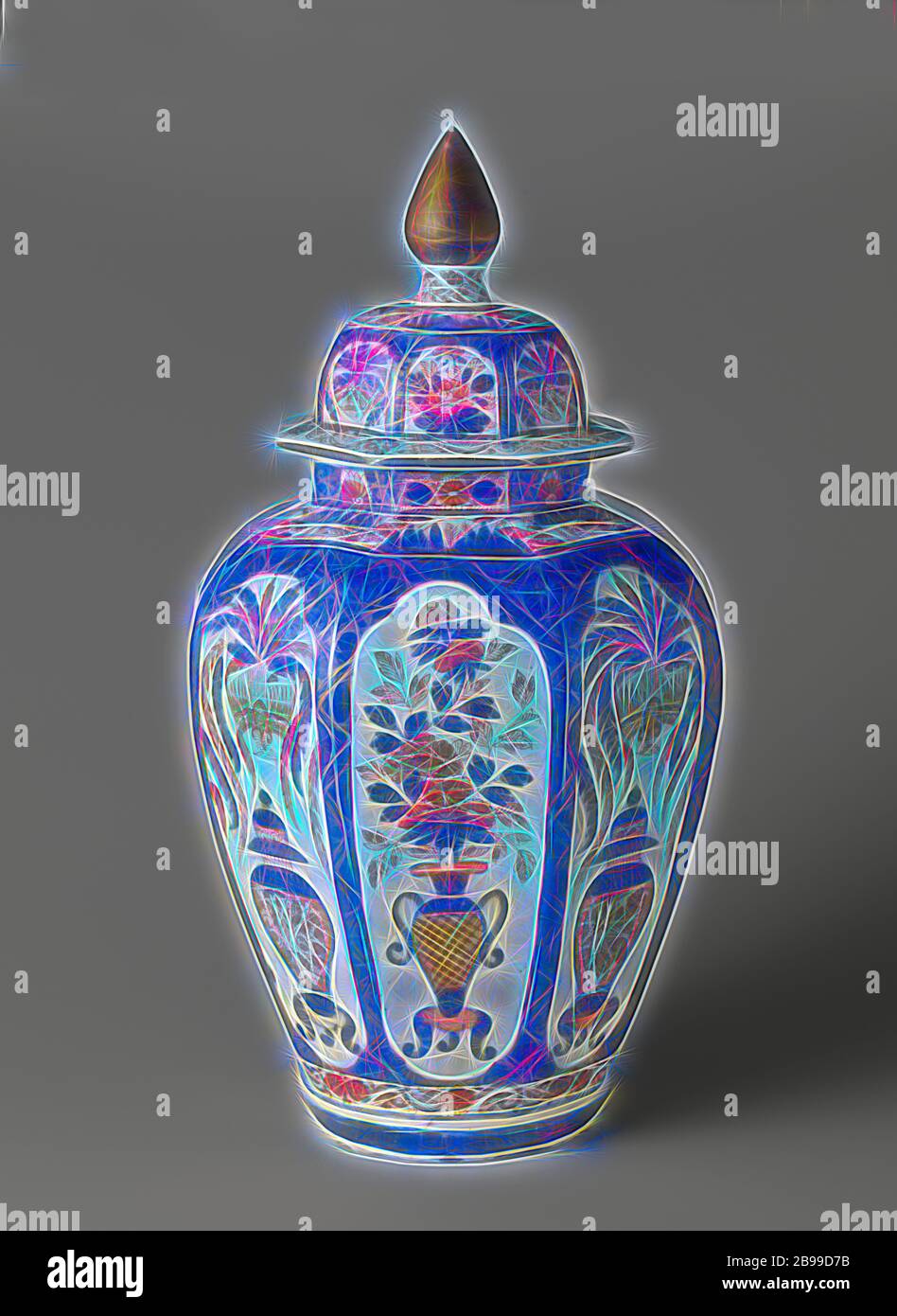 A Paris Porcelain Bulb Pot with Satyr Head Handles & Floral Decor A Paris Porcelain Bulb Pot with Satyr Head Handles & Floral Decor