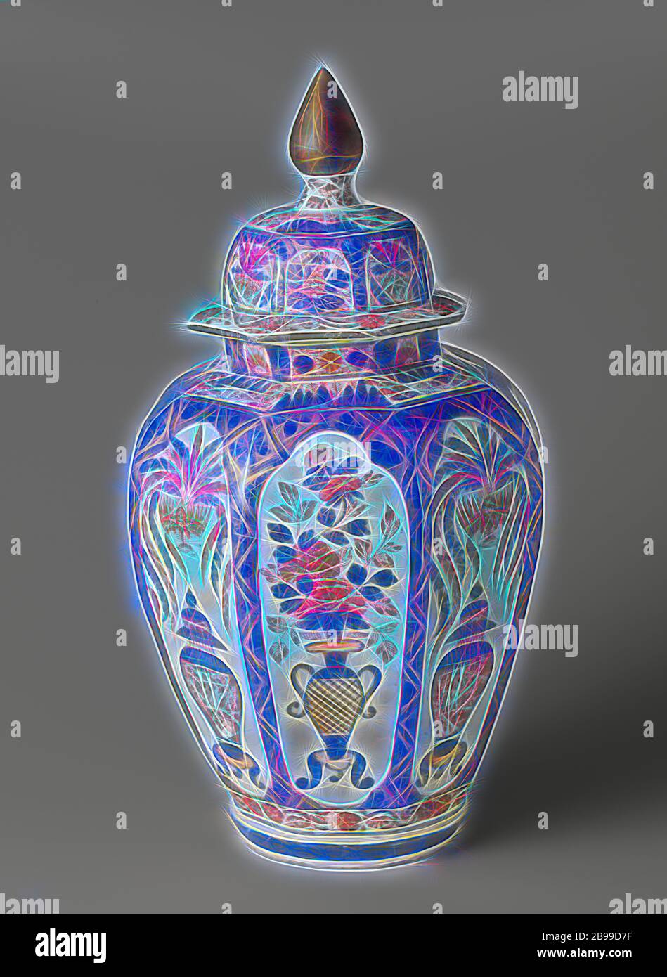 A Paris Porcelain Bulb Pot with Satyr Head Handles & Floral Decor A Paris Porcelain Bulb Pot with Satyr Head Handles & Floral Decor
