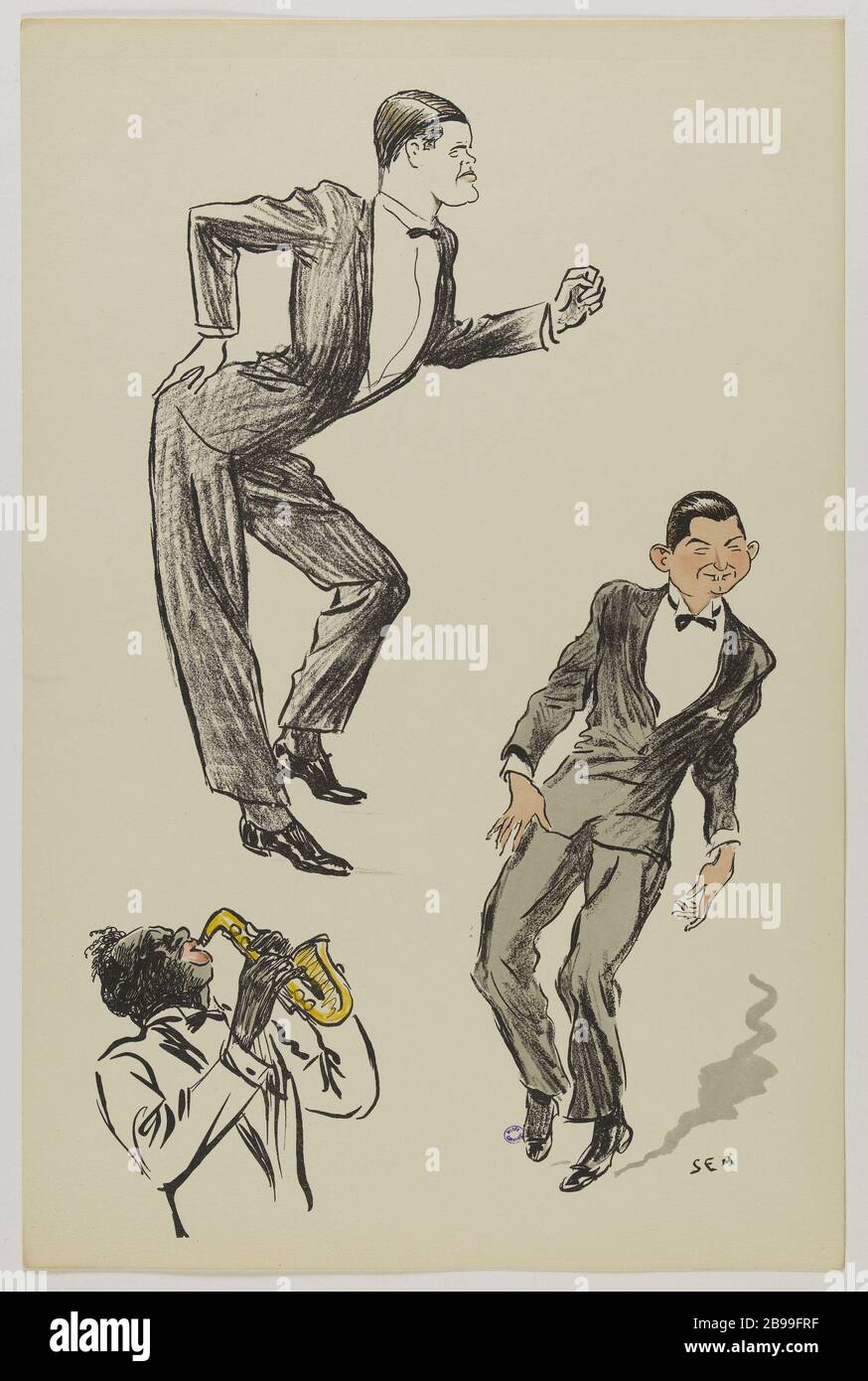 ALBUM WHITE BOTTOMS BY SEM (PL 23) Sem (1863-1934). "Album White Bottoms by Sem (pl 23)". Lithographie en couleur. Paris, musée Carnavalet. Stock Photo