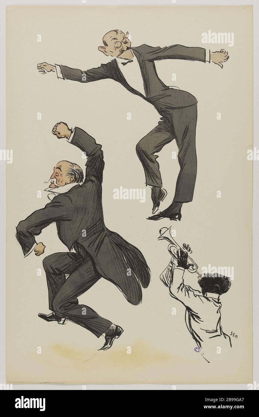ALBUM WHITE BOTTOMS BY SEM (PL 36) Sem (1863-1934). "Album White Bottoms by Sem (pl 36)". Lithographie en couleur. Paris, musée Carnavalet. Stock Photo