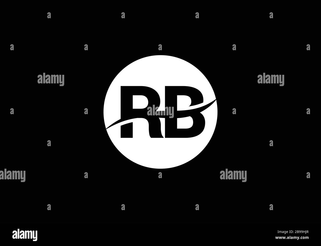 R B, RB Initial Letter Logo design vector template, Graphic Alphabet ...