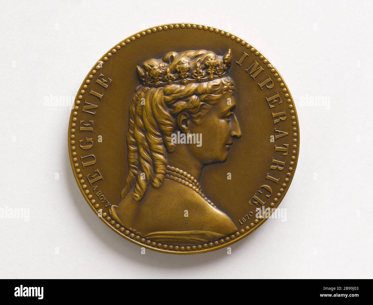 Tirage Albuminé Vintage - Eugénie De Montijo, Impératrice - 1865 - Format 6,5x10,5 Cm