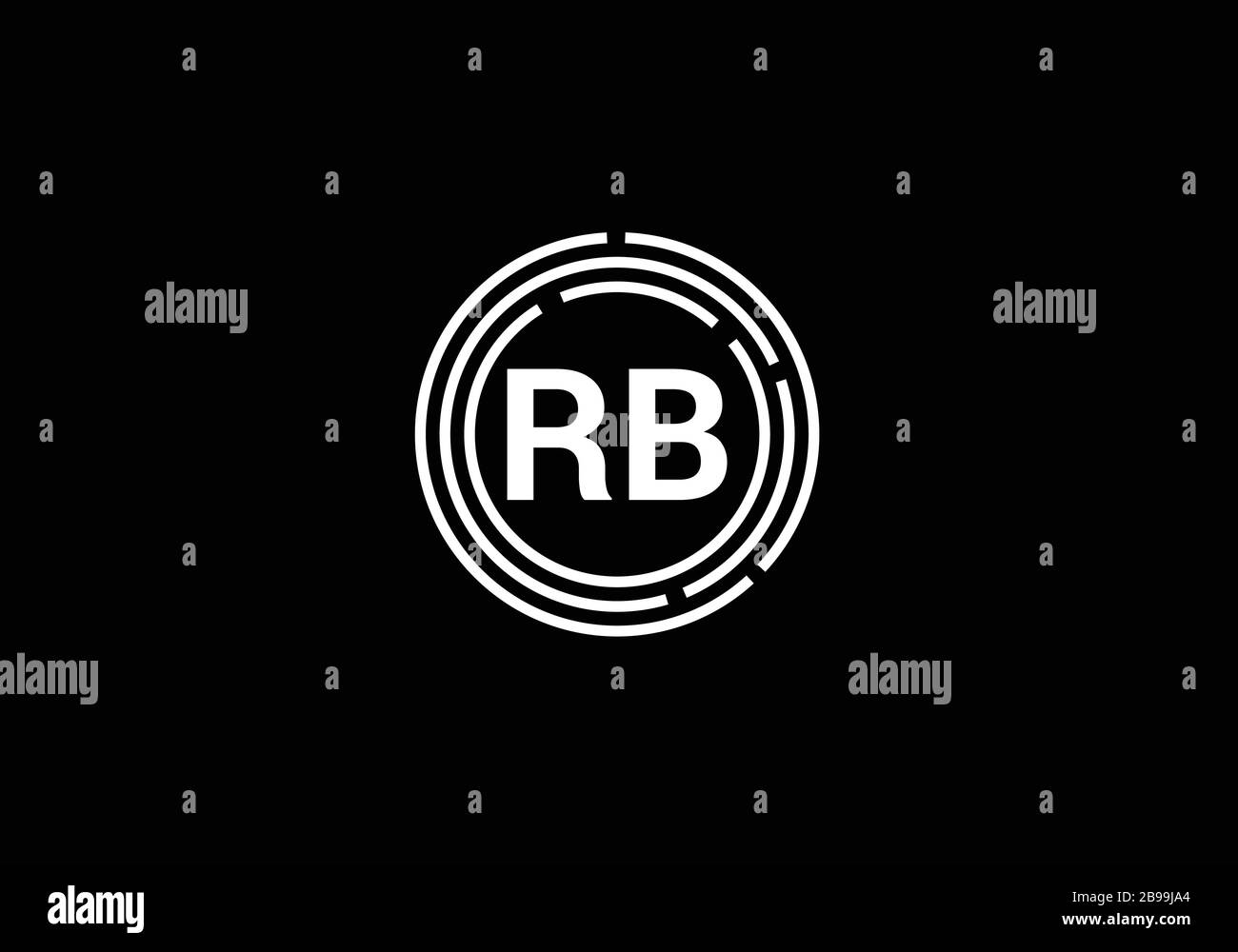 R B, RB Initial Letter Logo design vector template, Graphic Alphabet ...