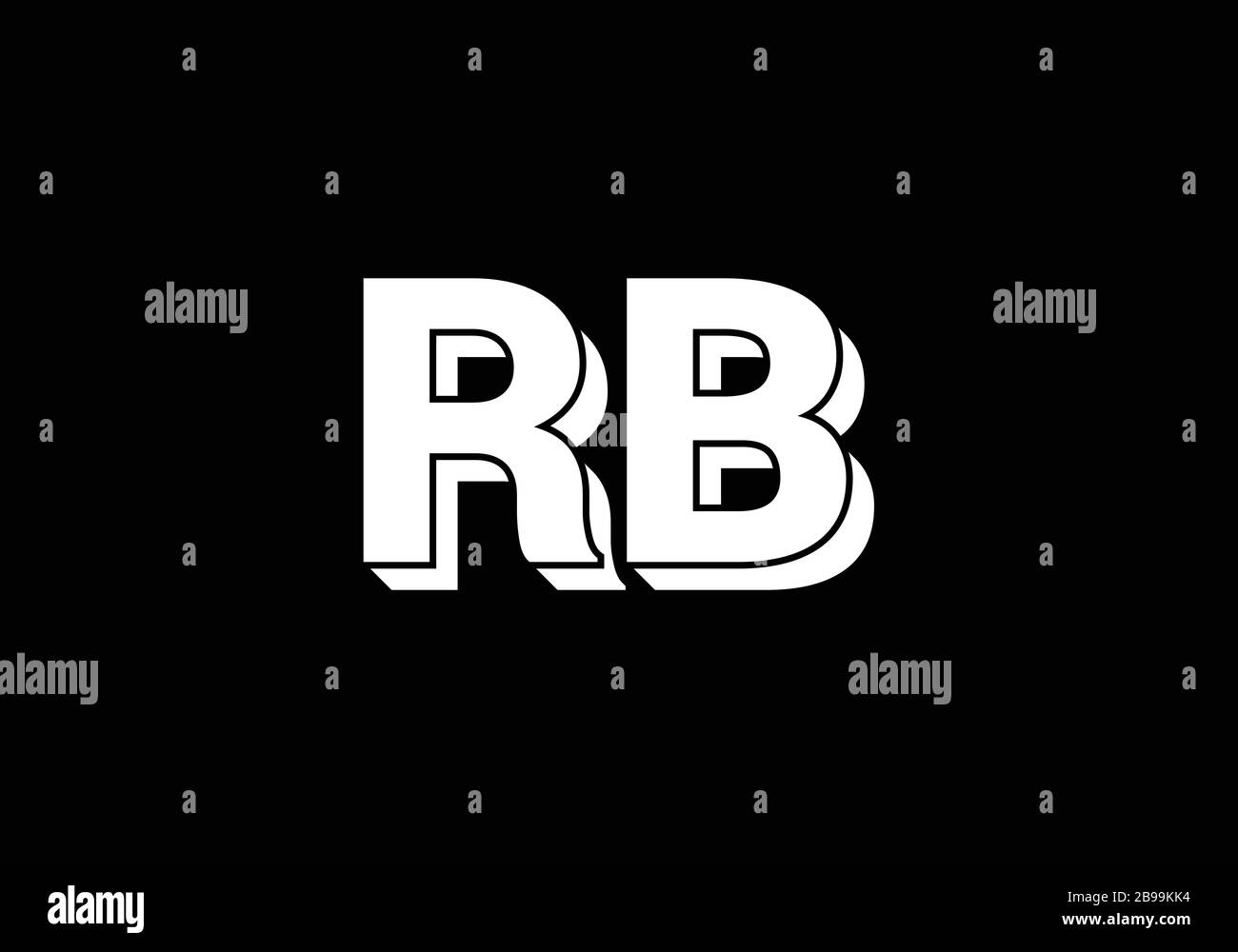 Letters Rbb R B, RB Initial Letter Logo design vector template, Graphic Alphabet ...