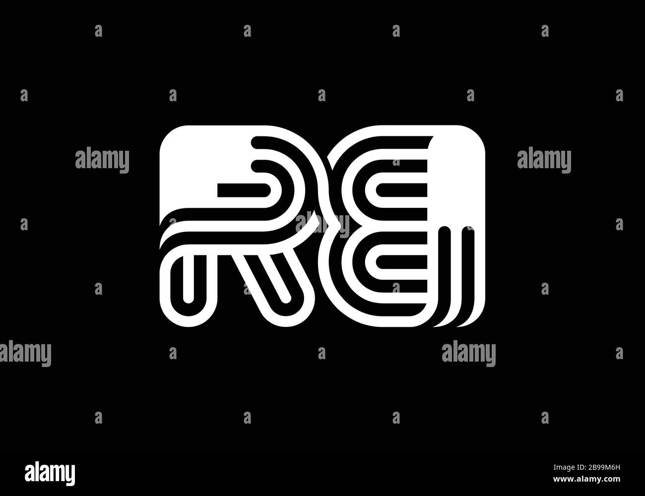 R B, RB Initial Letter Logo design vector template, Graphic Alphabet ...