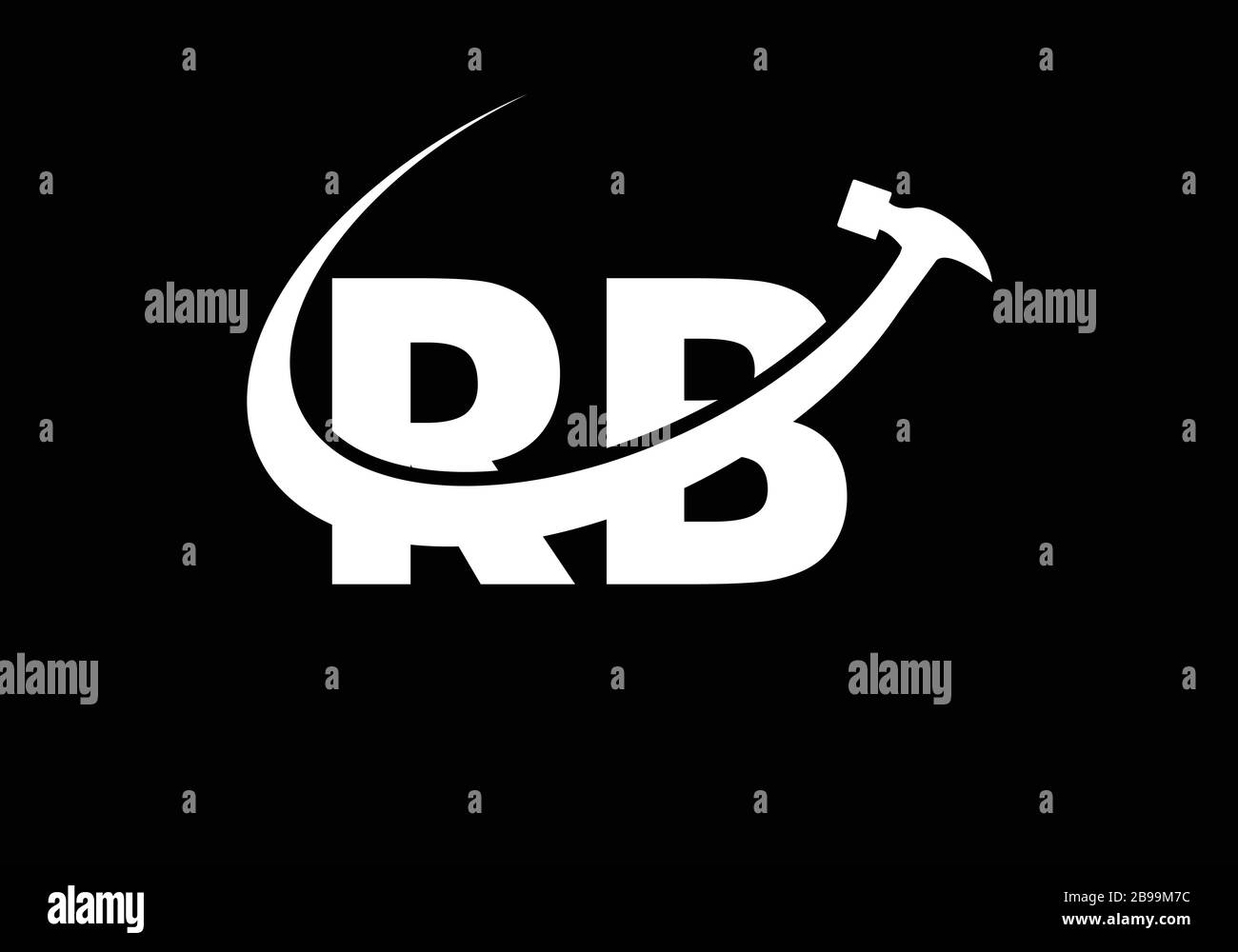 R B, RB Initial Letter Logo design vector template, Graphic Alphabet ...