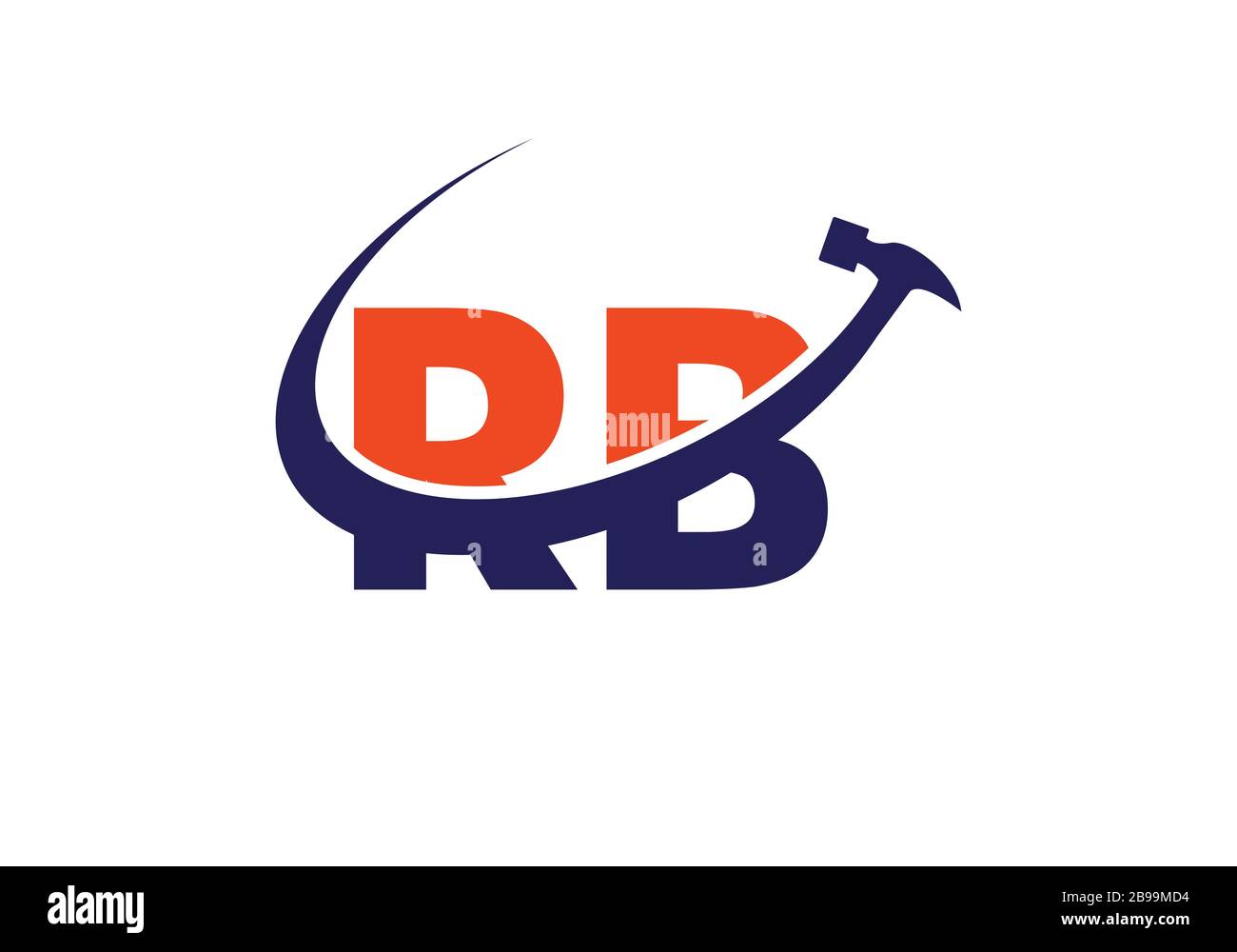 R B, RB Initial Letter Logo design vector template, Graphic Alphabet ...