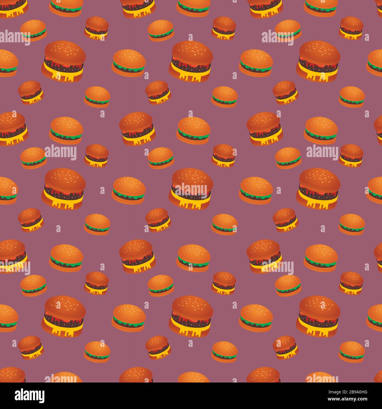 hamburger seamless pattern vector illustration background Stock Vector