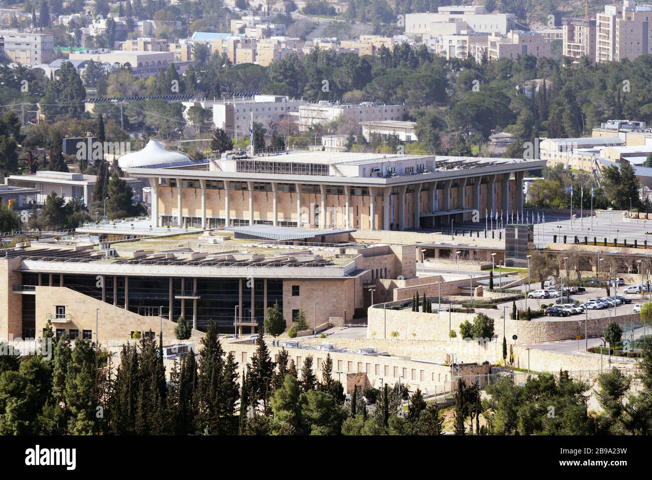 The Kneset ( Israeli parliament ) building in Jerusalem. Stock Photo