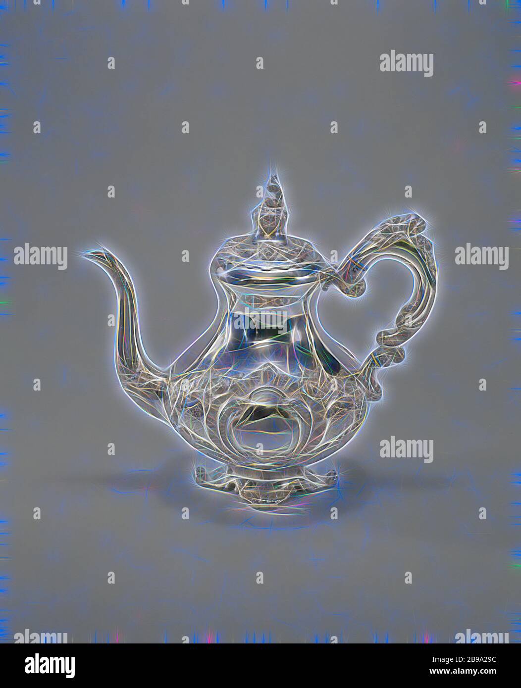 Peracles Pot Coffee pot, pear-shaped, with rocailles and C- and S-volutes, The ...