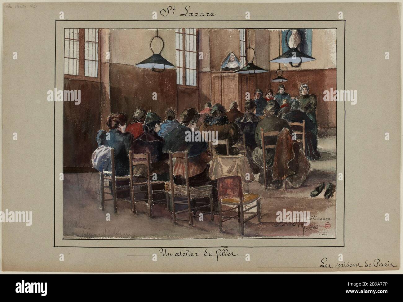 Passage Drouait (the rue des Morillons in Nice street Frontier Stock