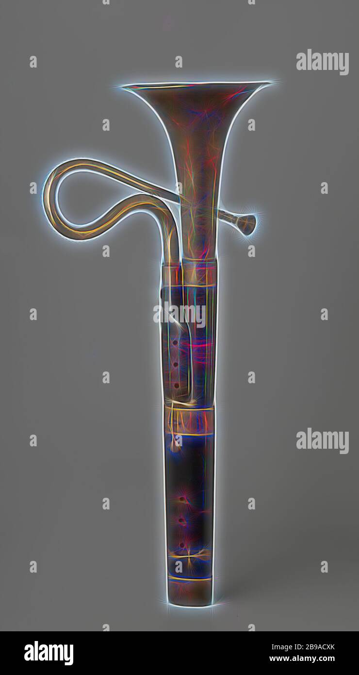 Russian bassoon, Russian bassoon in five parts. The thickest two wooden parts are marked 'G