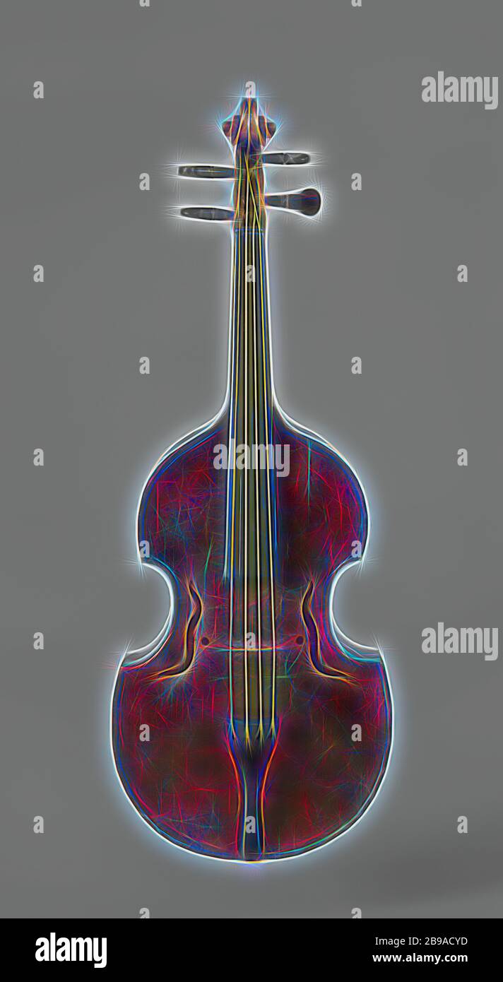 Soprano viol Soprano viol Diskantgamba, Diskantgamba, marked: Sebastian Mayr, Lauten und Geigenmacher, Munich 1728., Sebastian Mayr, München, 1728, softwood, rosewood (wood), maple (wood), ebony (wood), beech (wood), mahogany (wood), l 67.0 cm × w 24.0 cm × d 19.0 cm, Reimagined by Gibon, design of warm cheerful glowing of brightness and light rays radiance. Classic art reinvented with a modern twist. Photography inspired by futurism, embracing dynamic energy of modern technology, movement, speed and revolutionize culture. Stock Photo