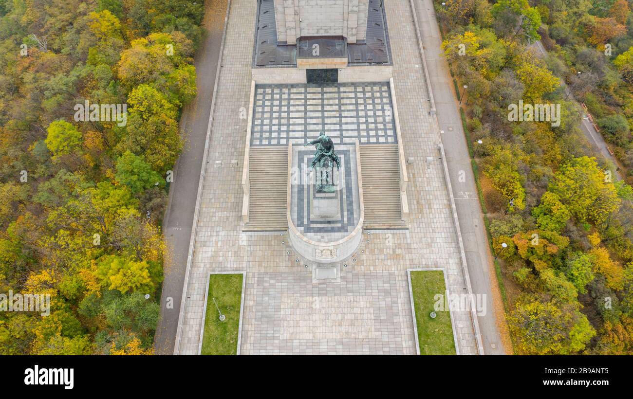 Aerial view of National Monument on Vitkov Hill National war memorial