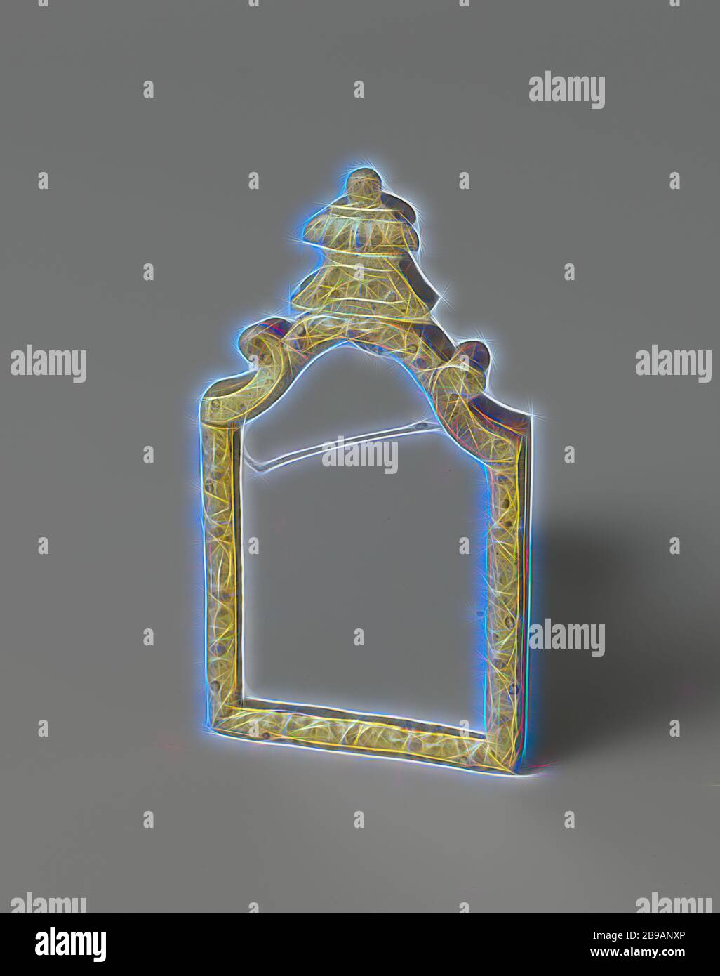 Mirror in a gilt frame with floral motifs Two mirrors mounted in
