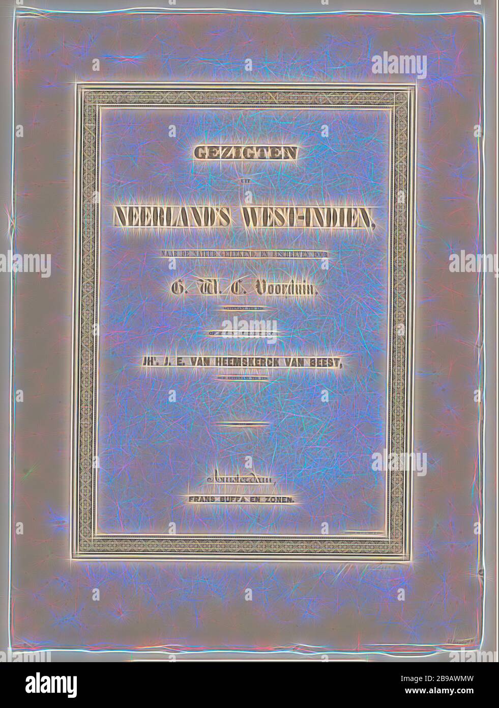 Faces from Neerland's West-Indien (title on object), loose-leaf sheet metal  consisting of four separate folders with identical covers. Folder 1: title  page and six text sheets with introduction and description of plates