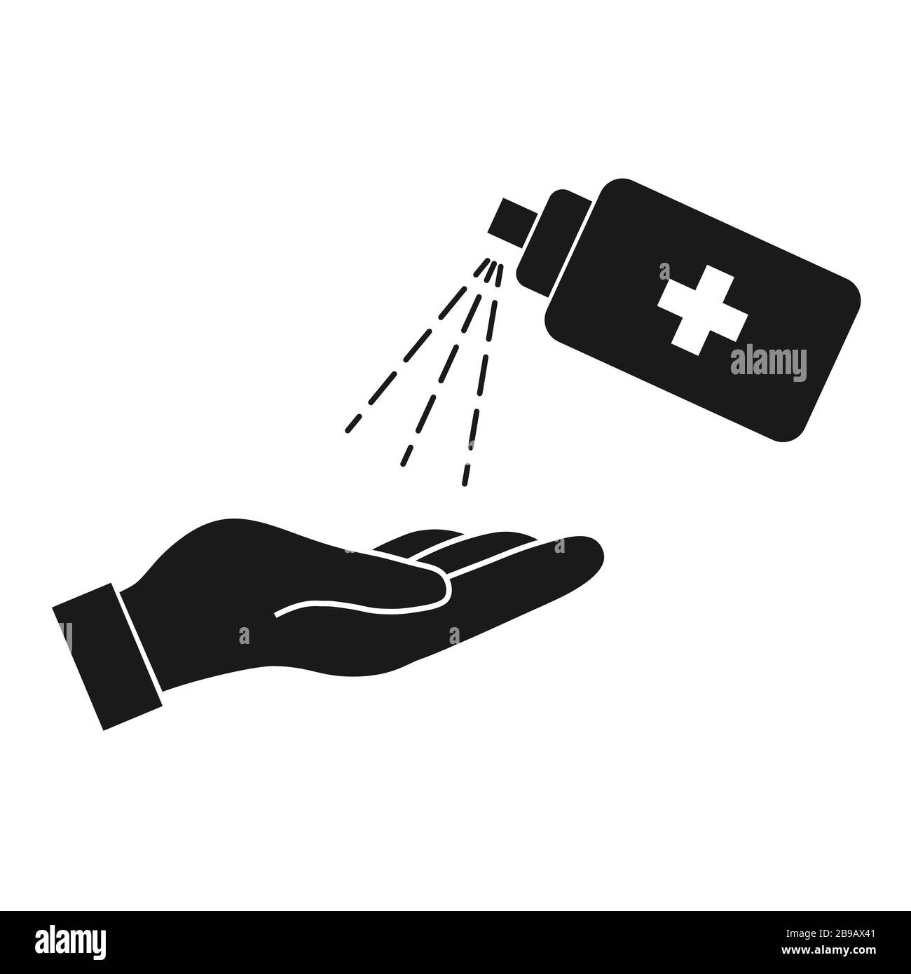 Disinfection sanitizer Black and White Stock Photos & Images - Alamy